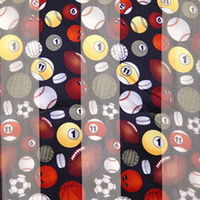 SPORTS BALL PATTERN SATIN SCARF